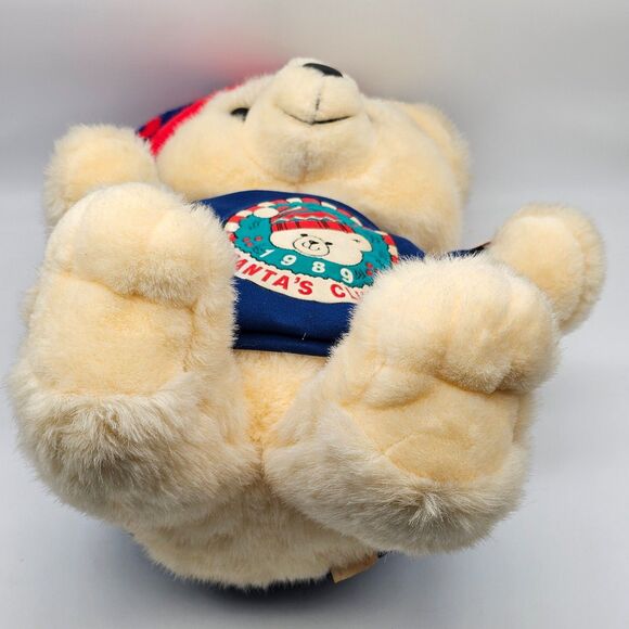 VTG Dan Dee Christmas Bear Plush Stuffed Animal K-Mart 1989 Santas Club TAGS 18" - Picture 2 of 12